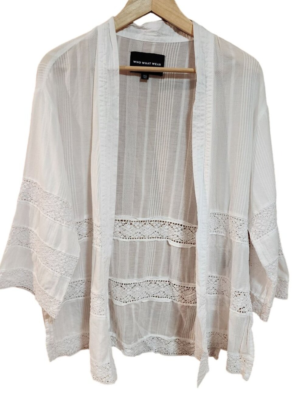 Who What Wear Lace open front top Womens size M/L